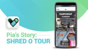 sample of pia's story by shred o tour on a cell phone screen